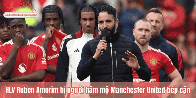 HLV Ruben Amorim bị người hâm mộ Manchester United tiếp cận