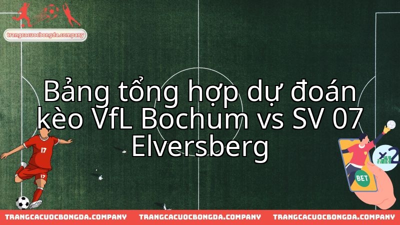 VfL Bochum đối đầu SV 07 Elversberg: Nhận định chuyên sâu về cục diện trận đấu.